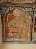 Peintures du porche méridional : saint Augustin.