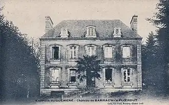 Le manoir de Barrach au début du XXe&nbsp;siècle (carte postale Le Cunf).