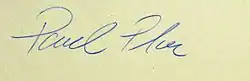 signature de Pavel Ploc