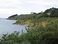 Falaises de Plouezoc'h le long du littoral  de la Baie de Morlaix.