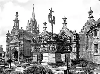 L'enclos paroissial de Guimiliau (avant 1896).