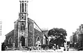 L'église paroissiale Saint-Pierre au début du XXe&nbsp;siècle (carte postale Émile Hamonic).