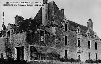 Le château de Talhouët vers 1920 (carte postale).
