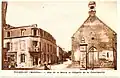 La rue de la Mairie et la chapelle de la Congrégation vers 1920 (carte postale).