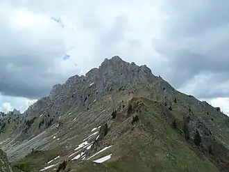 Vue de la pointe de Chalune depuis le col de Vésinaz.