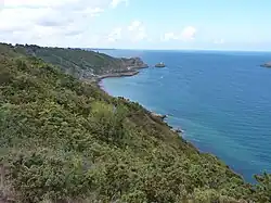 Rocher du Pommier depuis la pointe de Plouha.
