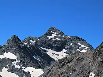 La pionte du Bouchet depuis le col de Thorens au nord.