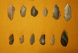 Pointes tardenoisiennes, Mésolithique final, trouvées à Beaugency