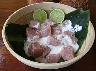 Poisson cru à la tahitienne.