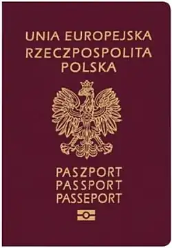 Couverture d'un passeport polonais