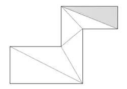 Une oreille d'un polygone