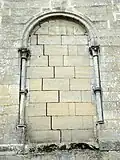 Fenêtre bouchée du chevet.