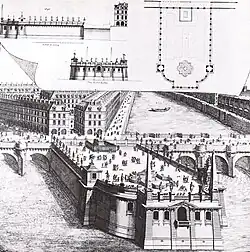 Nicolas de l'Espine, projet d'aménagement du terre-plein du pont Neuf.