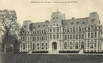 Le château de Villette de la famille Fould Stern, au début du XXe&nbsp;siècle.