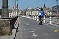 La piste cyclable bidirectionnelle aménagée fin mai 2020.