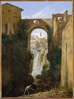 Le Pont San Rocco et sa cascade, Tivoli(1810-1820),  Metropolitan Museum of Art