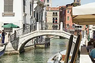 Ponte de San Vio reliant le campo éponyme au Piscina del Forner