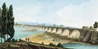 Le Ponte sul Taro&nbsp;(it) à Ponte Taro, frazione de Fontevivo en 1819