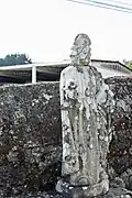 Statue de Saint Martin qui faisait partie de l'ancienne chapelle des Saints