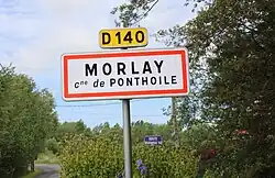Entrée du hameau de Morlay.
