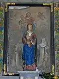 Retable du Rosaire : statue de la Vierge allaitante.