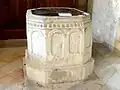 Fonts baptismaux du XIIe&nbsp;siècle.