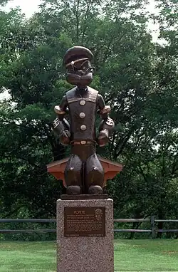 Statue de Popeye à Chester (Illinois).