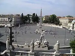La piazza del Popolo et son obélisque.