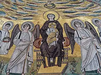 ... détail, Vierge en majesté.