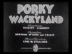Description de l'image Porky in Wackyland title card.png.