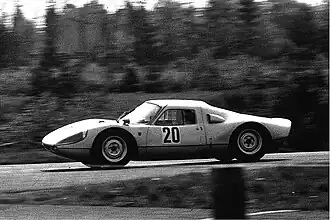 Porsche 904 V8 de l'équipage Bonnier/Rindt aux 1&nbsp;000&nbsp;km du Nurburgring en 1965