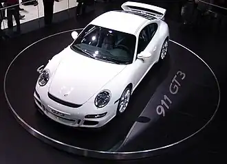 La 911 GT3 (997) lors de sa présentation à Genève en 2006.