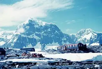 La station scientifique Port Lockroy en 1962.
