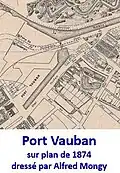 Port Vauban sur plan de 1874