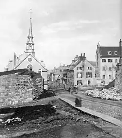 L'emplacement de la porte Kent, avant sa construction en 1878