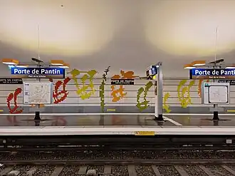 Vue transversale des quais de la station.