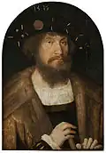 Michel Sittow, Portrait de Christian II, 1515, huile sur panneau, 31&nbsp;× 22&nbsp;cm.