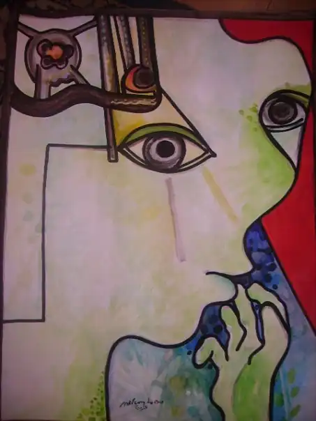 &nbsp;Portrait abstrait d'une femme - Nelson Lobo