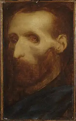 Œuvre attribuée à Alexandre Corréard, Portrait d'homme, dit Géricault moribond (1824), musée du Louvre.