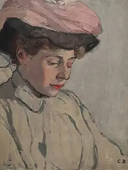 Portrait de Madeleine Klein, sœur de Jeanne Klein, sans date, huile sur carton, Musée des Beaux-Arts de Limoges.