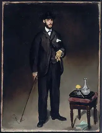 Portrait de Théodore Duret 1868, (43&nbsp;×&nbsp;35&nbsp;cm), musée du Petit Palais Paris.