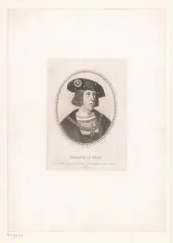 Portrait de Philippe le Beau, gravure d'après Hugo van der Goes.