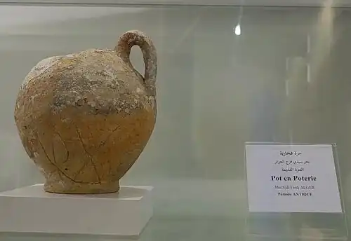 Pot en poterie, période antique, Mer de Sidi-Fredj, Alger