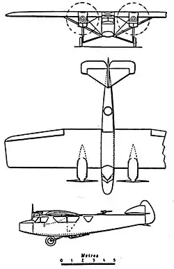Description de l'image Potez 35 3-view Aero Digest September 1928.jpg.