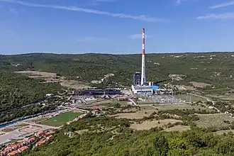 Centrale thermique de Plomin (330&nbsp;MW, charbon), Istrie, 2018.