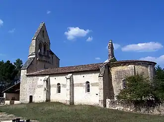 Façade sud de l'église d'Insos (août&nbsp;2013)