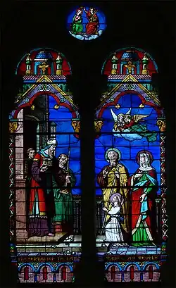 Présentation de la vierge au temple. Église Saint-Gervais-et-Saint-Protais de Brion (Maine-et-Loire).