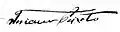 Signature de Floriano Peixoto