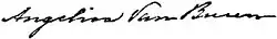 signature d'Angelica Singleton Van Buren