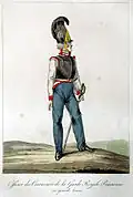 Officier des Gardes du Corps en grand uniforme, 1815